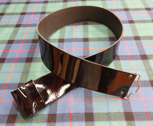 Black Patent Leather Belt
