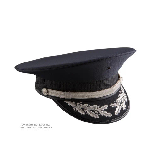 Navy Pershing Cap with Silver Oak Leaf Visor