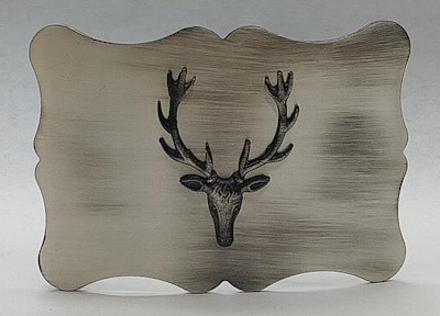 Brushed chrome kilt belt buckle