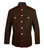 Brown and Red High Collar Coat
