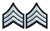 Embroidered White on Black Chevrons