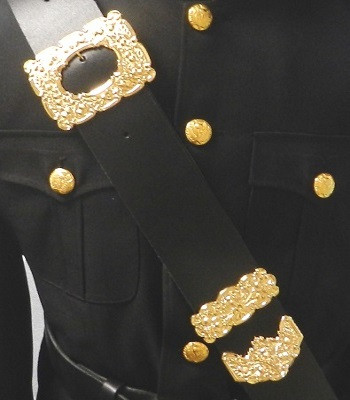 Cross Belt Black and Gold Higgins, - Main Image