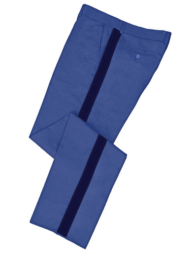 papier Prime line pants /navy×blue Darted Wide Leg Trouser - Navy