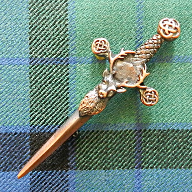 キルトピンモチーフ￼ Brass Kilt Pin Key Charm Kilt_Pin_Bronze_Stag__52966.