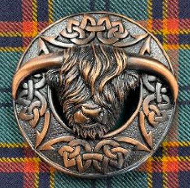 Cintura da kilt scozzese da uomo con fibbia a testa di cervo antiche fibbie per cintura celtica Highland in peltro/nodo celtico argento antico matilice, argento antico, XL - Large