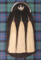 Military Sporran with 3 white tassles