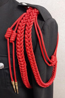 Double Braided Red Cors with 2 Gold Tips