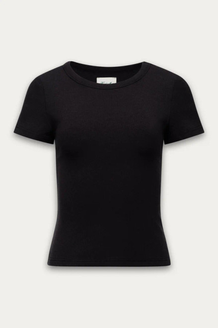 PLUSH RIB TEE BLACK