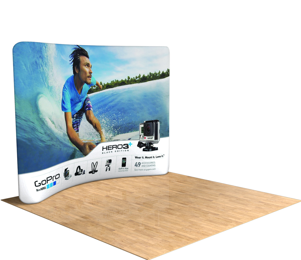 10' QuickZip - Tension Fabric Graphic Trade Show Display