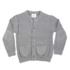 Organic Baby Sweater - Knit - Grey - 3-6m