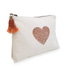 Handmade Cosmetic, Travel Bag - Heart