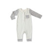 Organic  Romper - Green and Blue Stripe, 0-3m