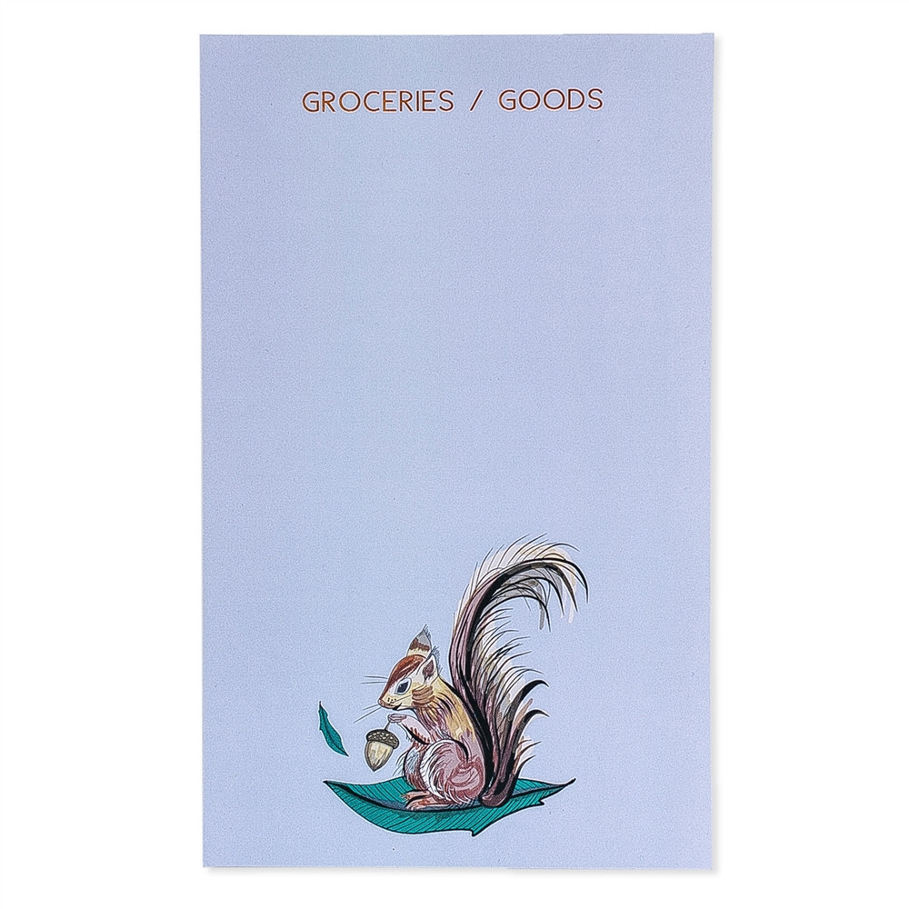 Grocery List - Squirrel Notepad