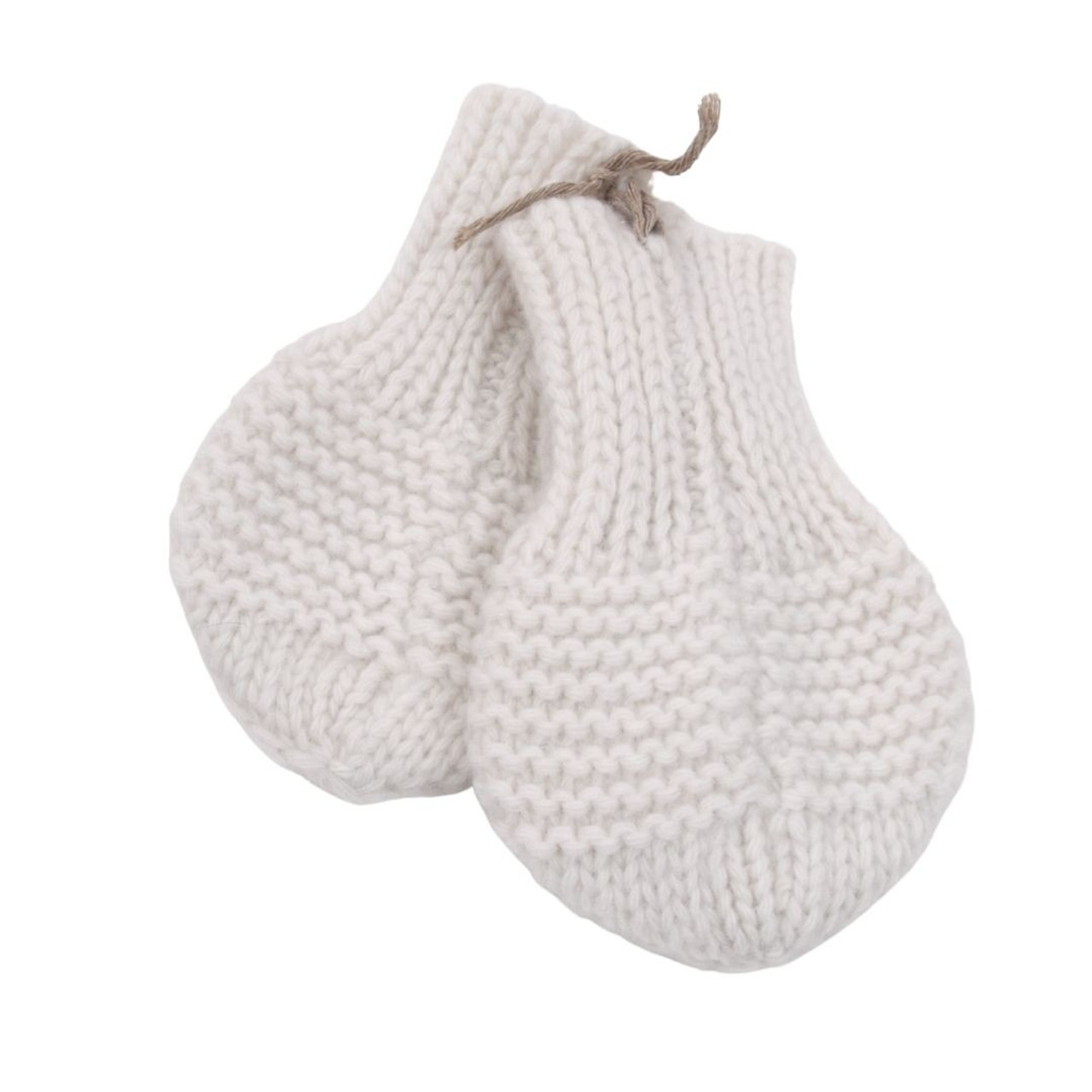 Merino Wool Baby Mittens - Natural, 3-12 months