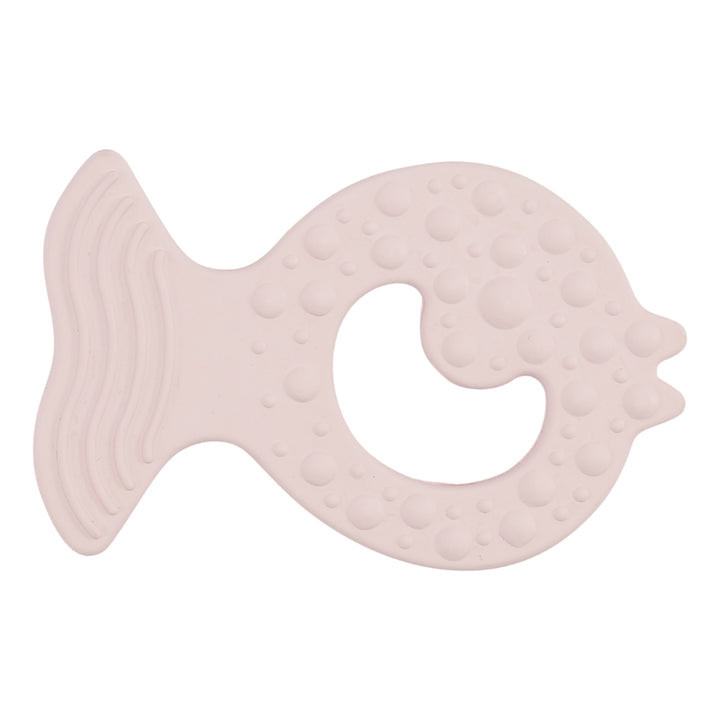 Natural Rubber Teething Ring - Pink Fish Teether
