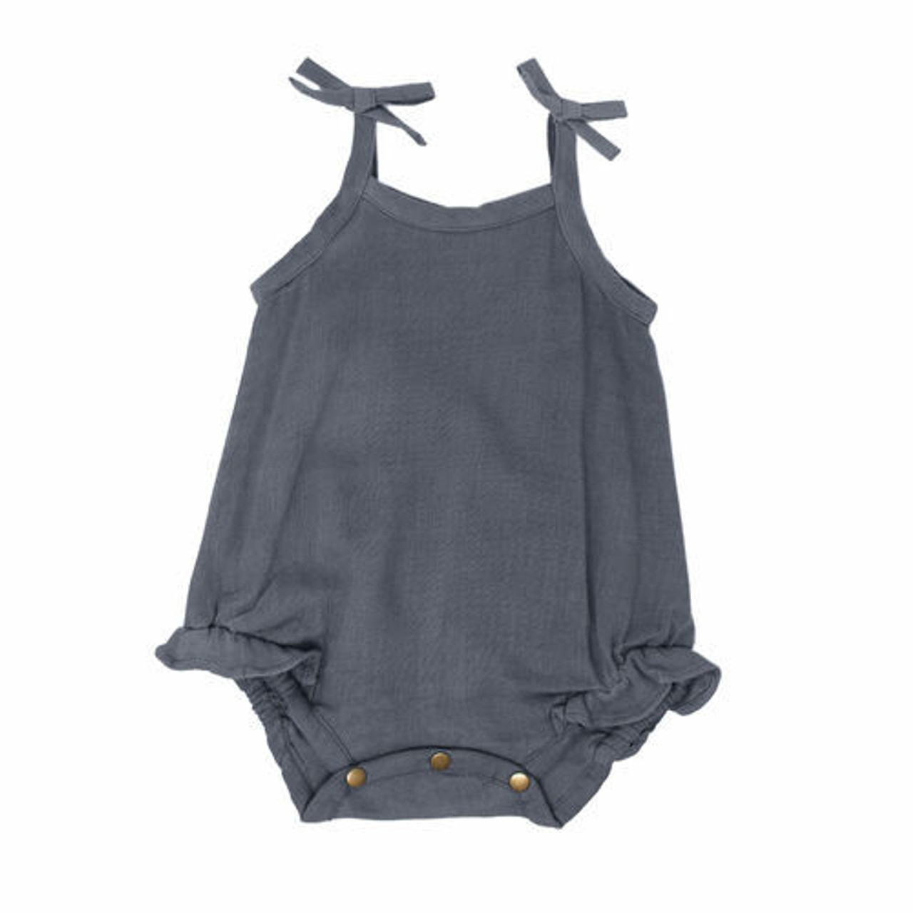 Organic Muslin Romper - Moonstone