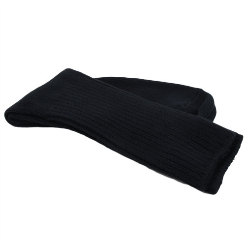 Organic Cotton Crew Socks - Black, Large (w10-11.5, m8-10)
