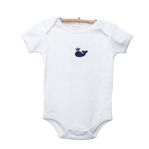 Organic Whale Onesie - 6-12 Months