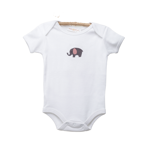 Organic Elephant Onesie - 3-6 Months