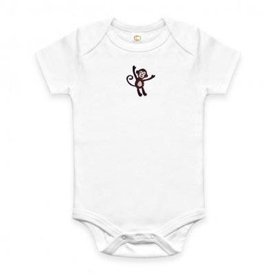 Organic Monkey Onesie - 0-3 Months