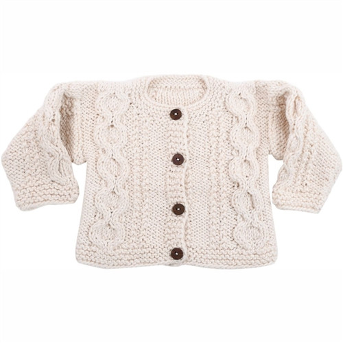 Organic Baby Sweater - Hand knit