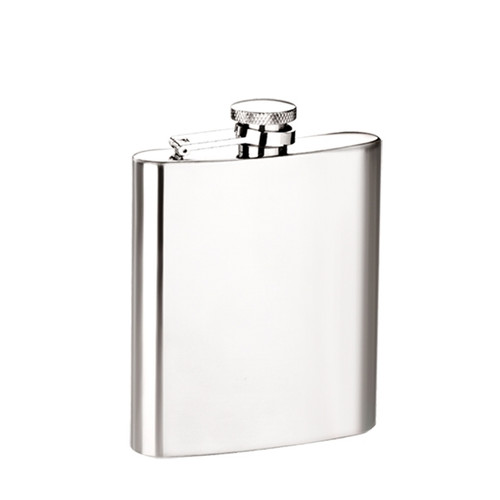 No Frills Silver Flask - 8oz