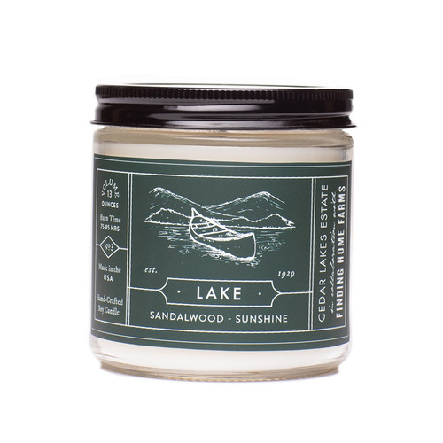Rustic Sandalwood Candle - Lake - Made in the USA