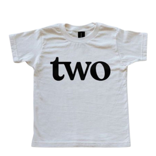 Organic Cotton Birthday Tee - "two"