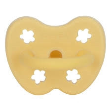 Natural Rubber Pacifier - Orthodontic, Yellow Flowers, 3-36m