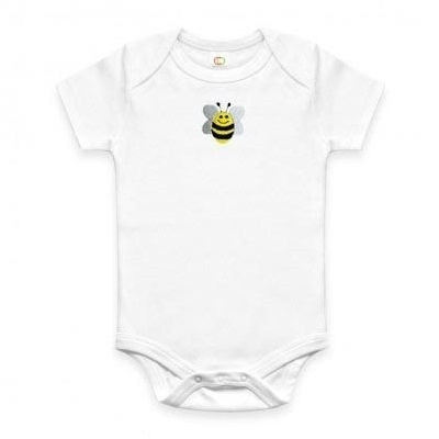 Organic Bee Onesie - 6-12 Months