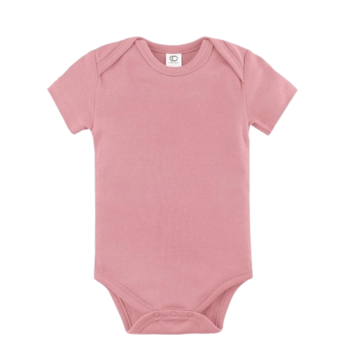Organic Baby Onesie - Rose 0-3 months