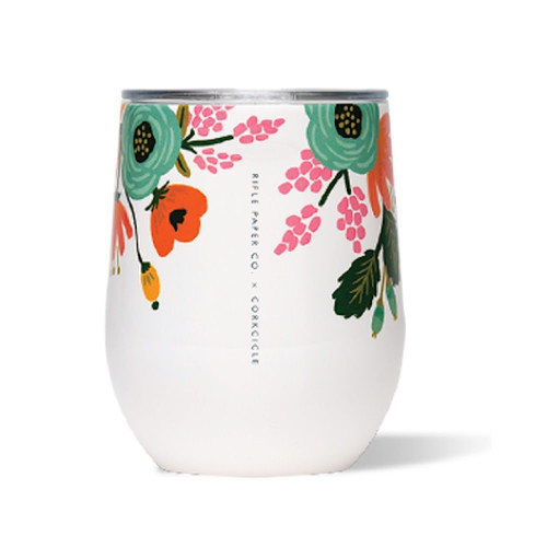 Portable Wine Glass - Insulated - Lively Floral