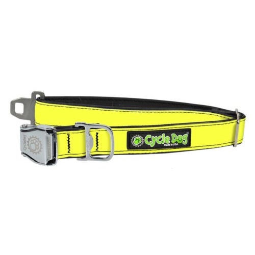 Reflective Collar with Bottle Opener - Yellow, Large (65-110lbs)