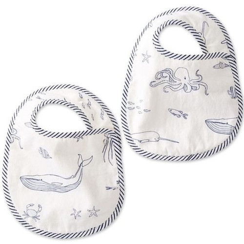Reversible Baby Bibs - Set of 2 - Life Aquatic