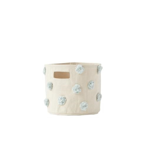 Storage Bins Storage Bins - Blue Pom Poms - Mini (8" x 7")