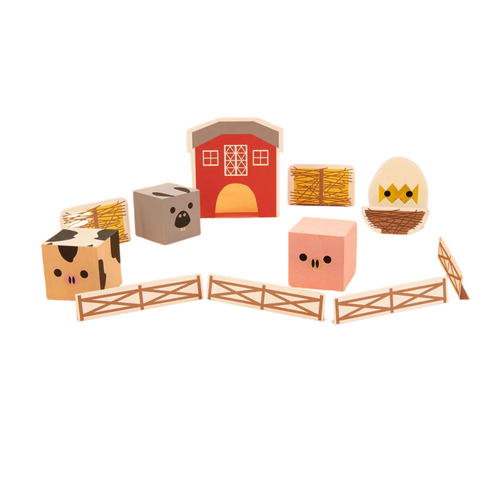 Toys Made in USA - Farm Blocks