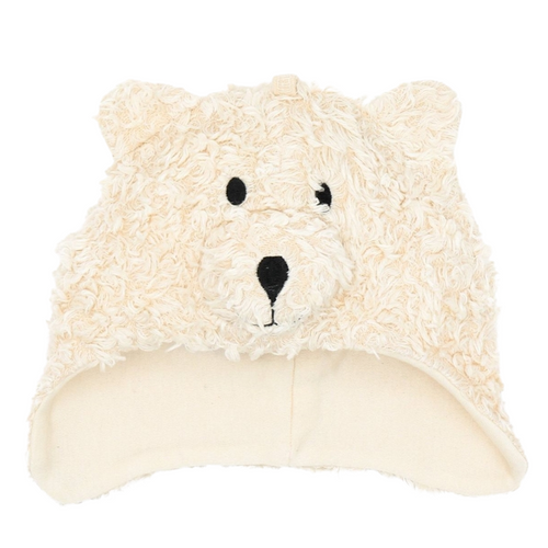 Organic Baby Hat - Bear 0-6m