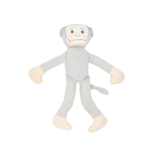 Organic Baby Toys - Grey Stuffed Monkey