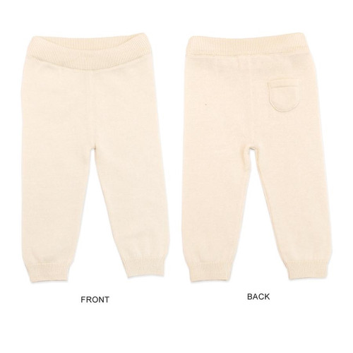 Organic Knit Pants - Cream - 3-6 Months