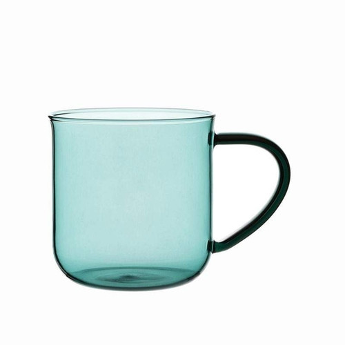 Modern Glass Mug - Aqua