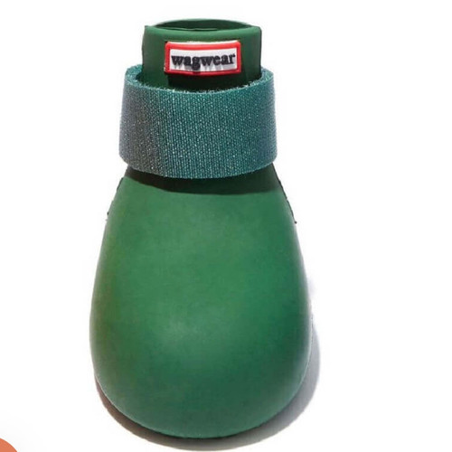 Wagwear - Dog Wellies - Rubber Rainboots (Set of 4) - Green - M (35-45lbs)
