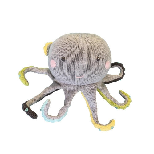 Oversized Hand Knit Octopus Rattle