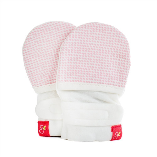 Organic Baby Mittens - Pink Dot