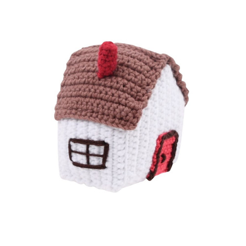 Organic  Baby Rattle - House