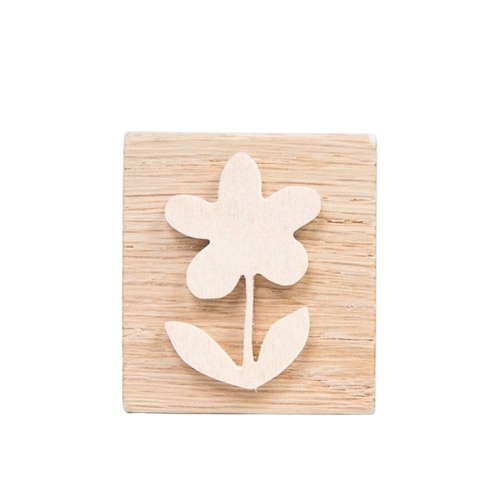 Wooden Play Dough Stamp - Flower