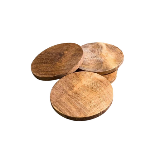 Teak Wooden Coasters - Set of 4