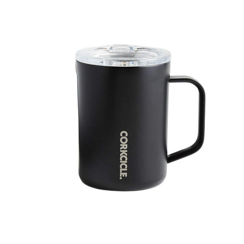 Insulated Travel Mug with Lid - Black
