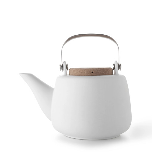 White Teapot with Infuser