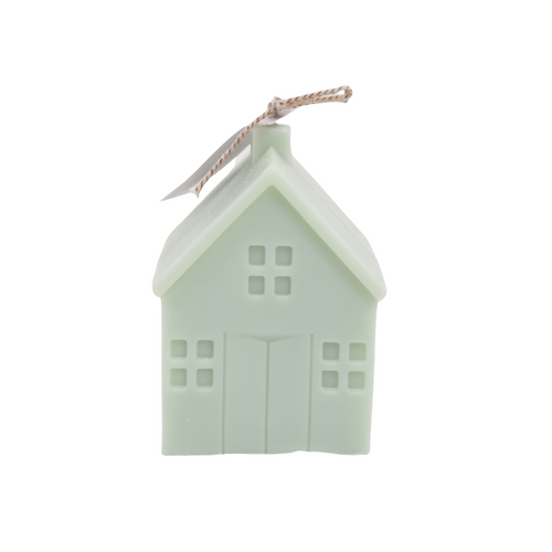Decorative Soy Wax Candle - House, Green