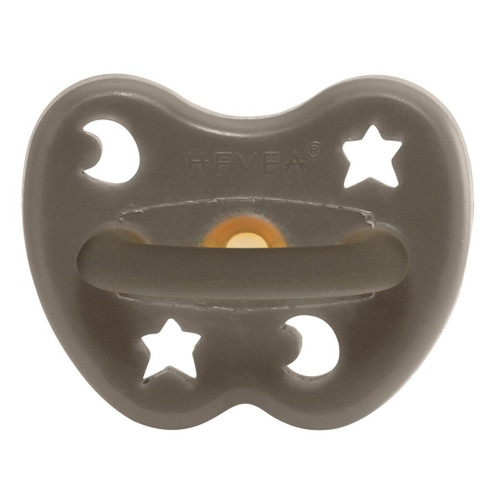 Natural Rubber Pacifier - Round, Shiitake Grey, 3-36m